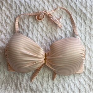 Victoria’s Secret Pink Striped Bikini Top 36 DD